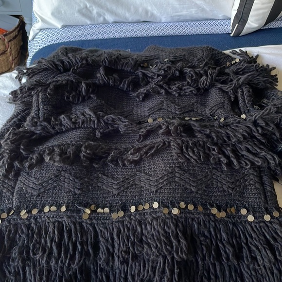 Jens pirate bootie fringe coat/cardigan in black - Picture 8 of 15